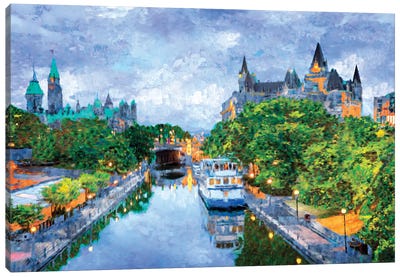 Rideau Canal Canvas Art Print - Canada Art