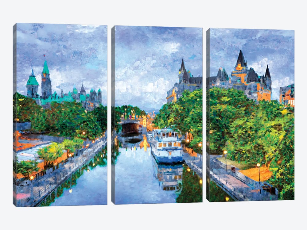 Rideau Canal by Lisa Robinson 3-piece Canvas Print