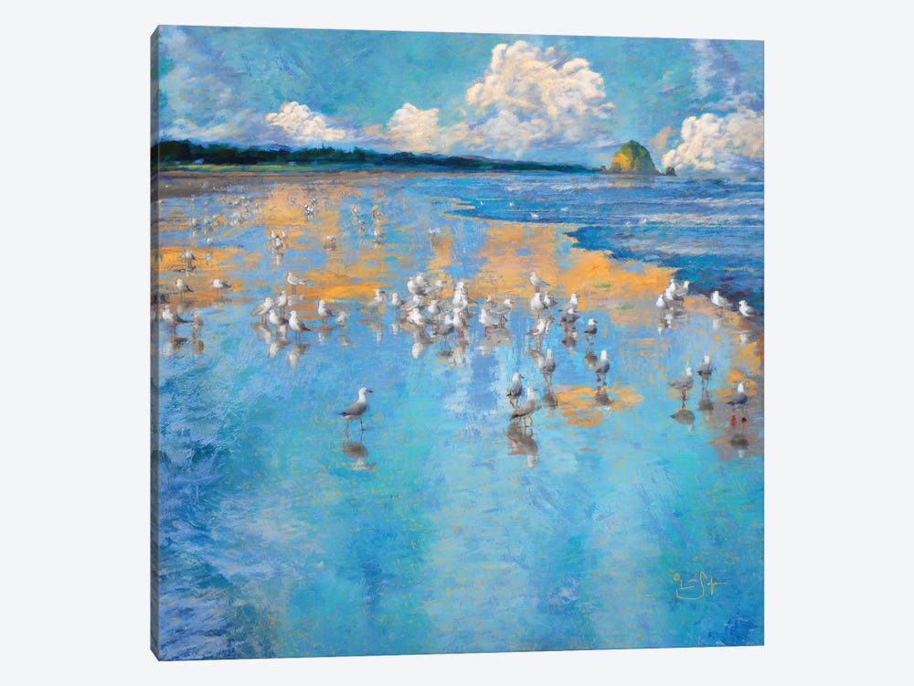 Seagulls by the Sea by Lisa Robinson 1-piece Art Print