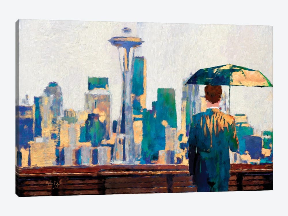 Seattle View by Lisa Robinson 1-piece Canvas Wall Art