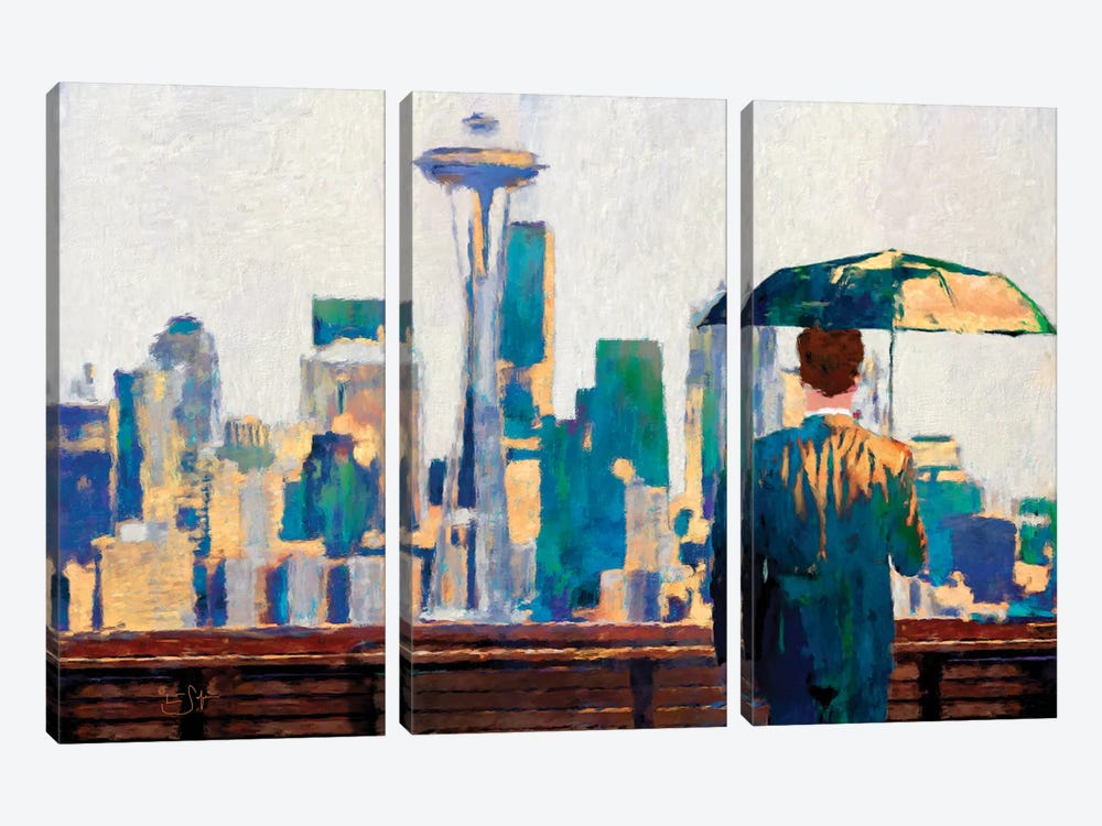 Seattle View by Lisa Robinson 3-piece Canvas Art