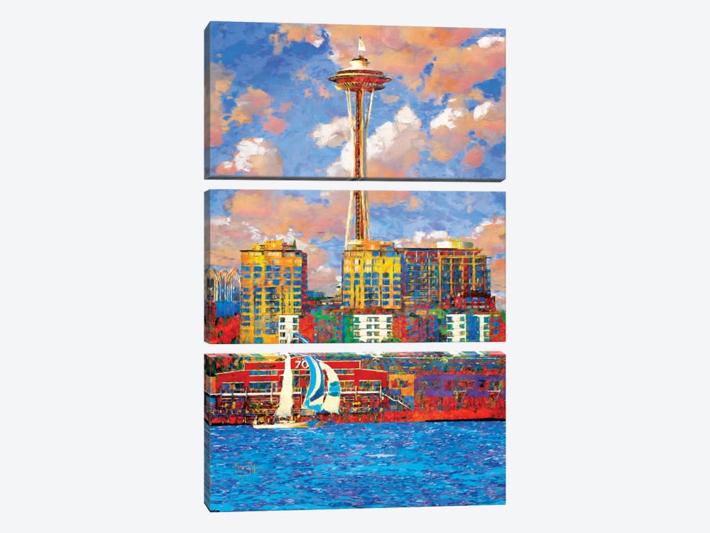 Sunny Seattle by Lisa Robinson 3-piece Canvas Wall Art