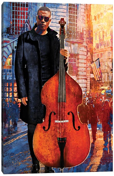 Bass Canvas Art Print - Musician Art