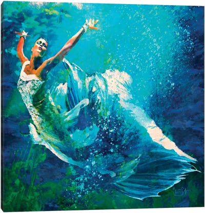 Underwater Dance Canvas Art Print - Lisa Robinson