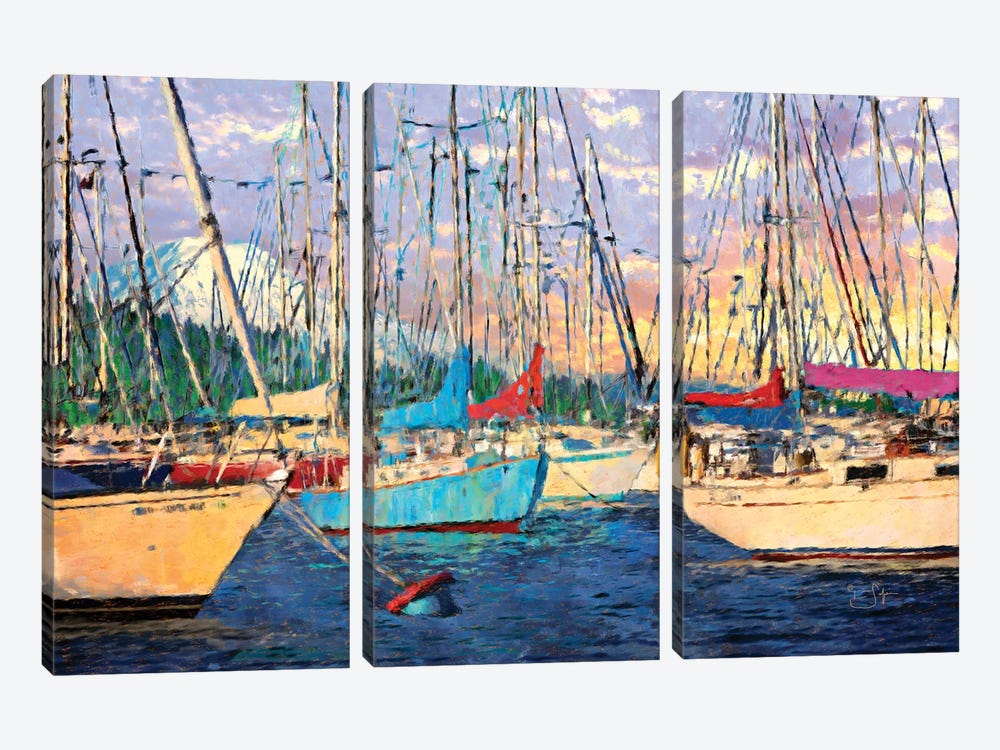 Before the Sail by Lisa Robinson 3-piece Canvas Wall Art