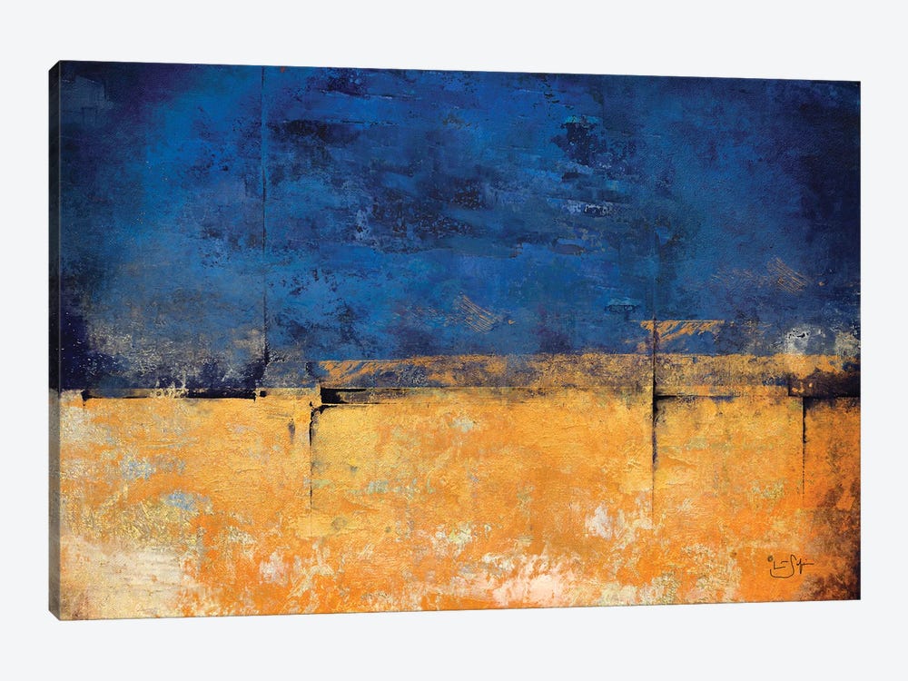 Blue & Gold by Lisa Robinson 1-piece Canvas Art Print