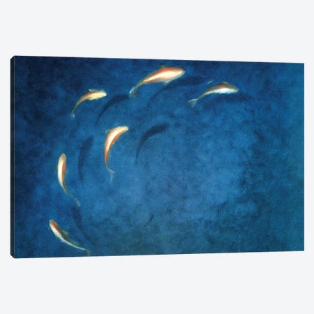 Goldfish Pool Canvas Print #LIS15} by Lincoln Seligman Art Print