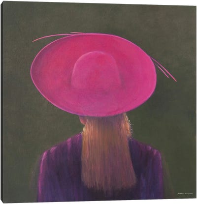 Pink Hat Canvas Art Print - Lincoln Seligman