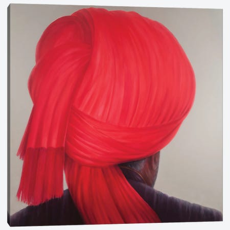 Red Turban Canvas Print #LIS24} by Lincoln Seligman Canvas Wall Art