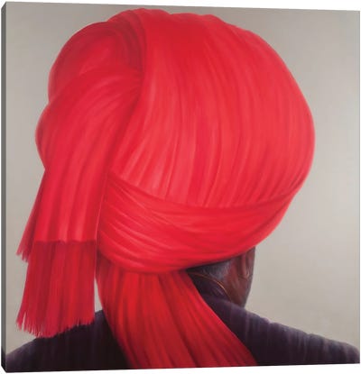 Red Turban Canvas Art Print - Lincoln Seligman