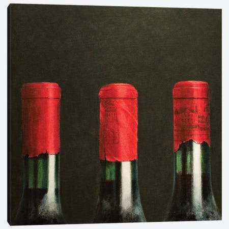 Three Wines Canvas Print #LIS28} by Lincoln Seligman Art Print