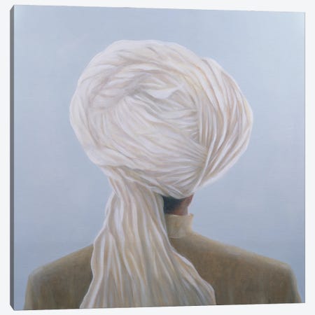 White Turban Canvas Print #LIS33} by Lincoln Seligman Canvas Artwork