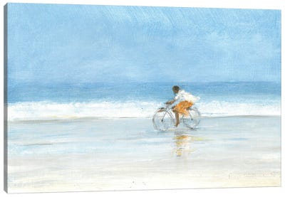 Boy on a Bike 1, 2015  Canvas Art Print - Lincoln Seligman