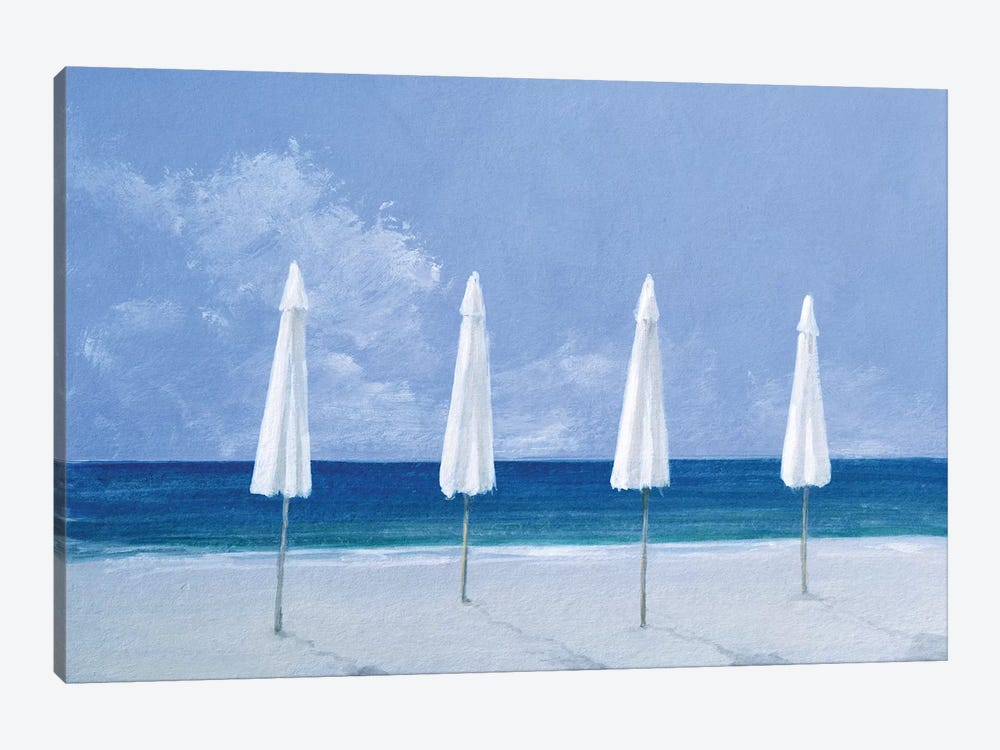 Beach Umbrellas by Lincoln Seligman 1-piece Canvas Wall Art