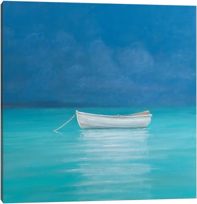 White boat, Kilifi 2012  Canvas Art Print - Lincoln Seligman