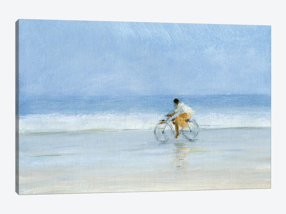 Boy On Bicycle by Lincoln Seligman 1-piece Canvas Print