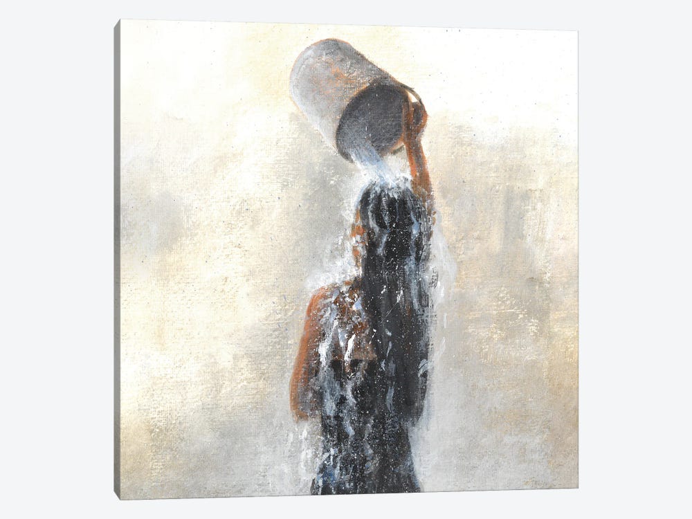 Girl Showering, 2015 by Lincoln Seligman 1-piece Canvas Art