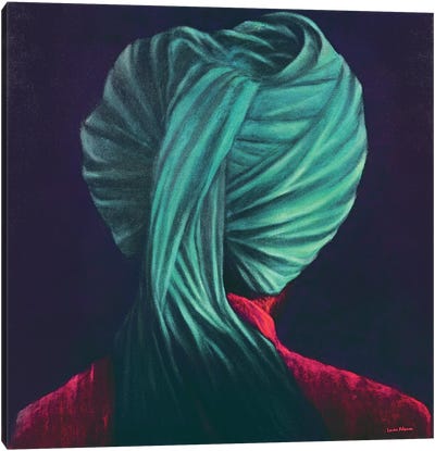 Green Turban Canvas Art Print - Lincoln Seligman