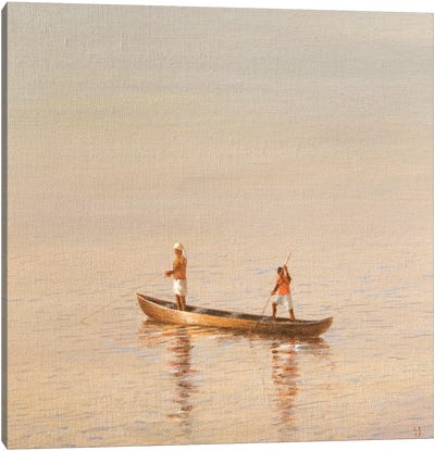 Kerala Fishermen Canvas Art Print - Lincoln Seligman
