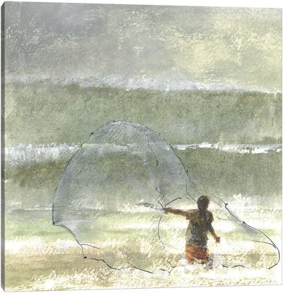 Lone Fisherman IV, 2015 Canvas Art Print