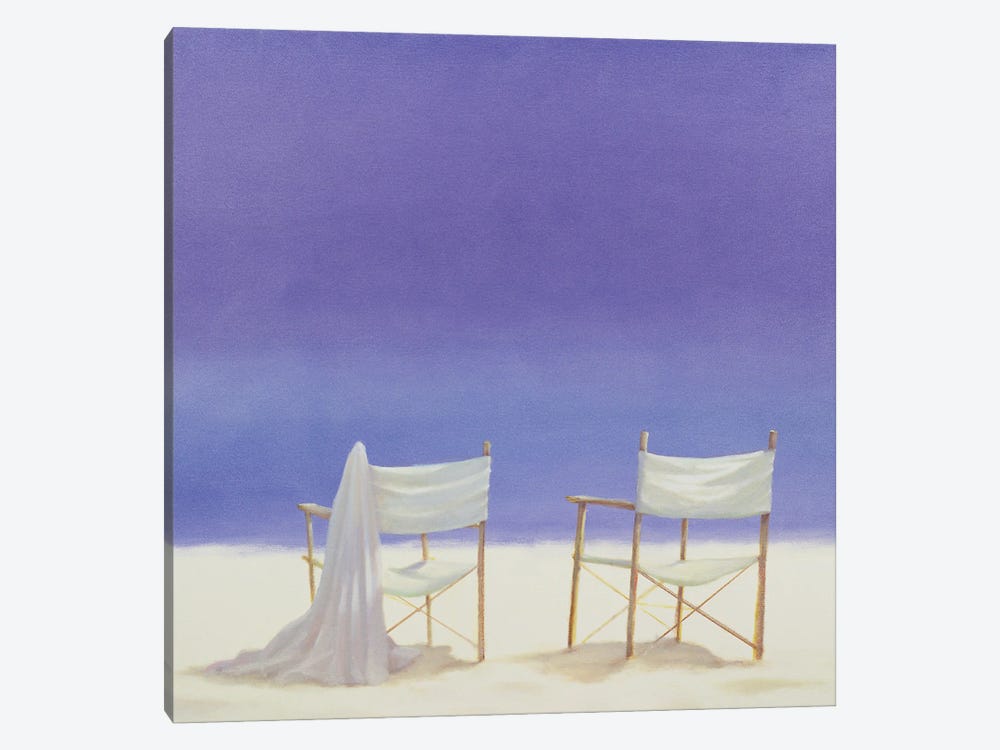 Chairs On The Beach, 1995 by Lincoln Seligman 1-piece Art Print