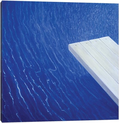 Diving Board, 2004 Canvas Art Print - Swimming Pool Art
