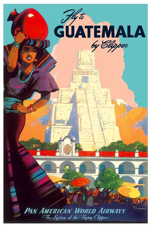 Fly To Guatemala By Clipper - Pan American World Airways by Unknown Artist wall art