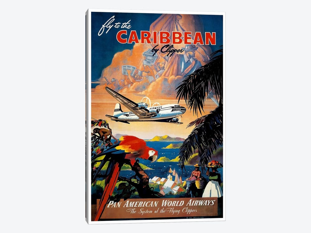 Fly To The Caribbean by Unknown Artist 1-piece Canvas Print