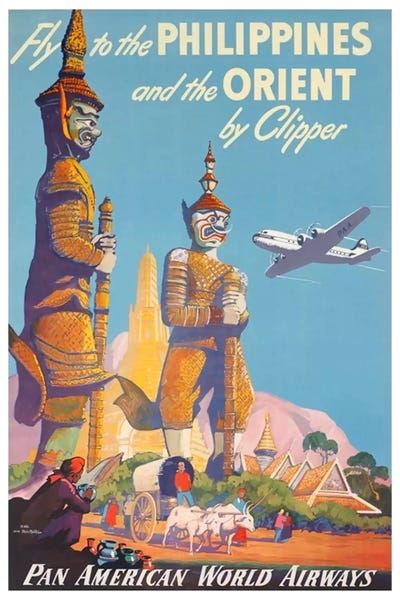 Asia: Fly To The Philippines And The Orient By Clipper - Pan American by Unknown Artist