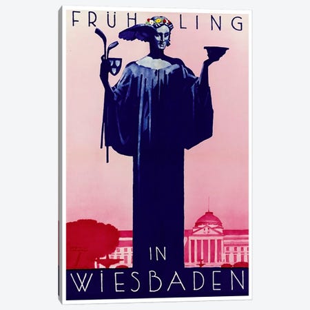 Fruhling In Wiesbaden, Germany Canvas Print #LIV107} by Unknown Artist Canvas Art