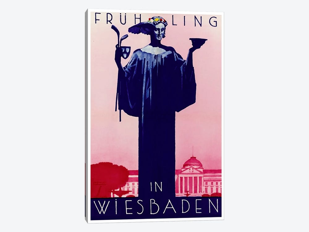 Fruhling In Wiesbaden, Germany by Unknown Artist 1-piece Canvas Print