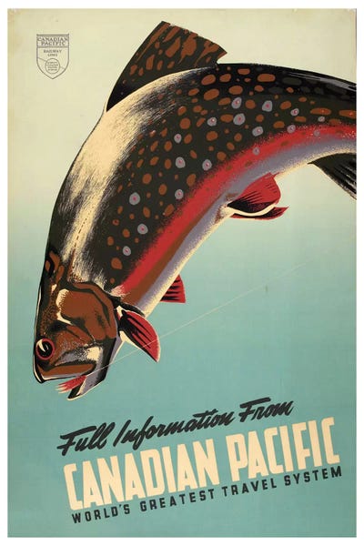 Full Information From Canadian Pacific: World's Greatest Travel System by Unknown Artist framed canvas print