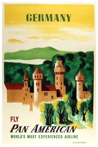 Vintage Travel Posters: Germany - Fly Pan American by Unknown Artist