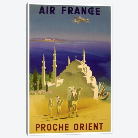 Air France - Proche Orient (Near East) II Canvas Print #LIV10} by Unknown Artist Canvas Art Print