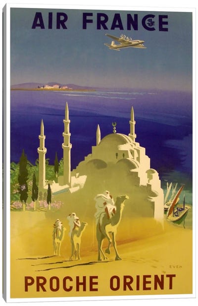 Air France - Proche Orient (Near East) II Canvas Art Print - Vintage Travel Posters
