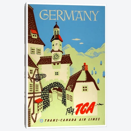 Germany - Fly TCA, Trans-Canada Air Lines Canvas Print #LIV110} by Unknown Artist Canvas Art
