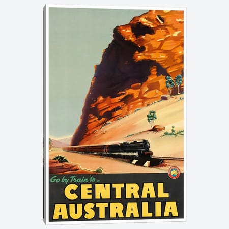 Go By Train To Central Australia Canvas Print #LIV112} by Unknown Artist Canvas Art