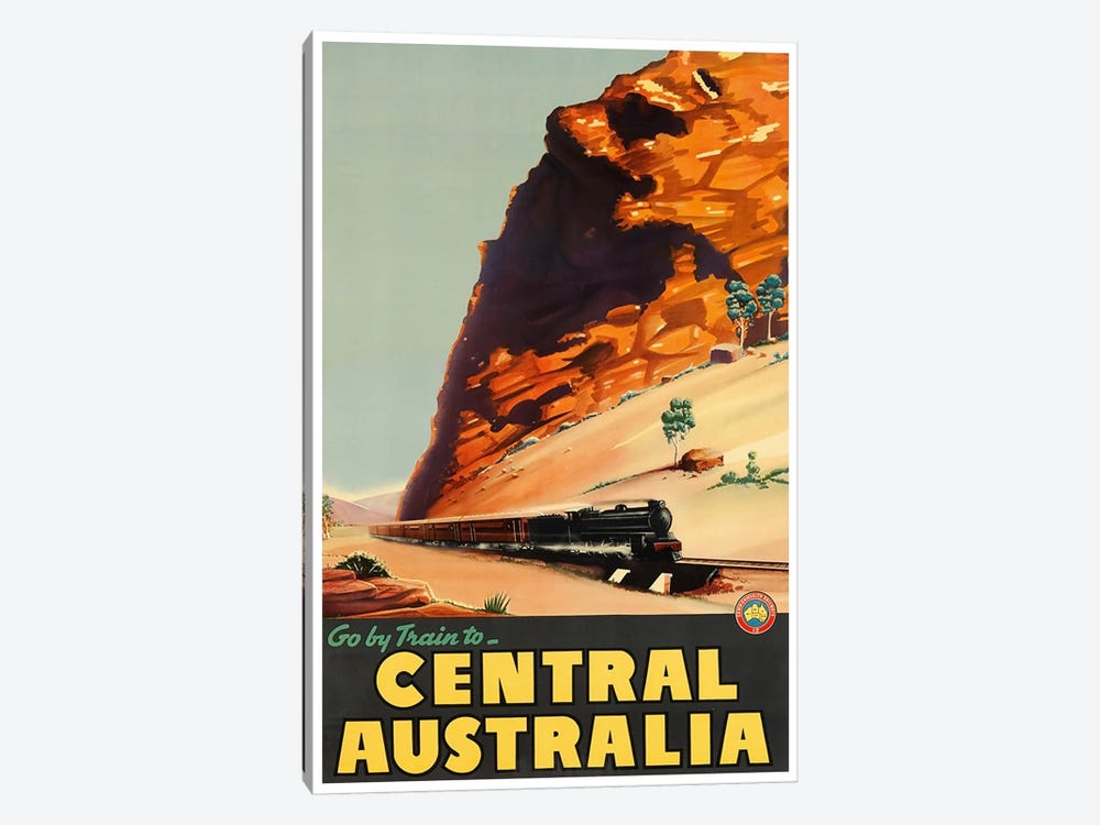 Go By Train To Central Australia by Unknown Artist 1-piece Canvas Print