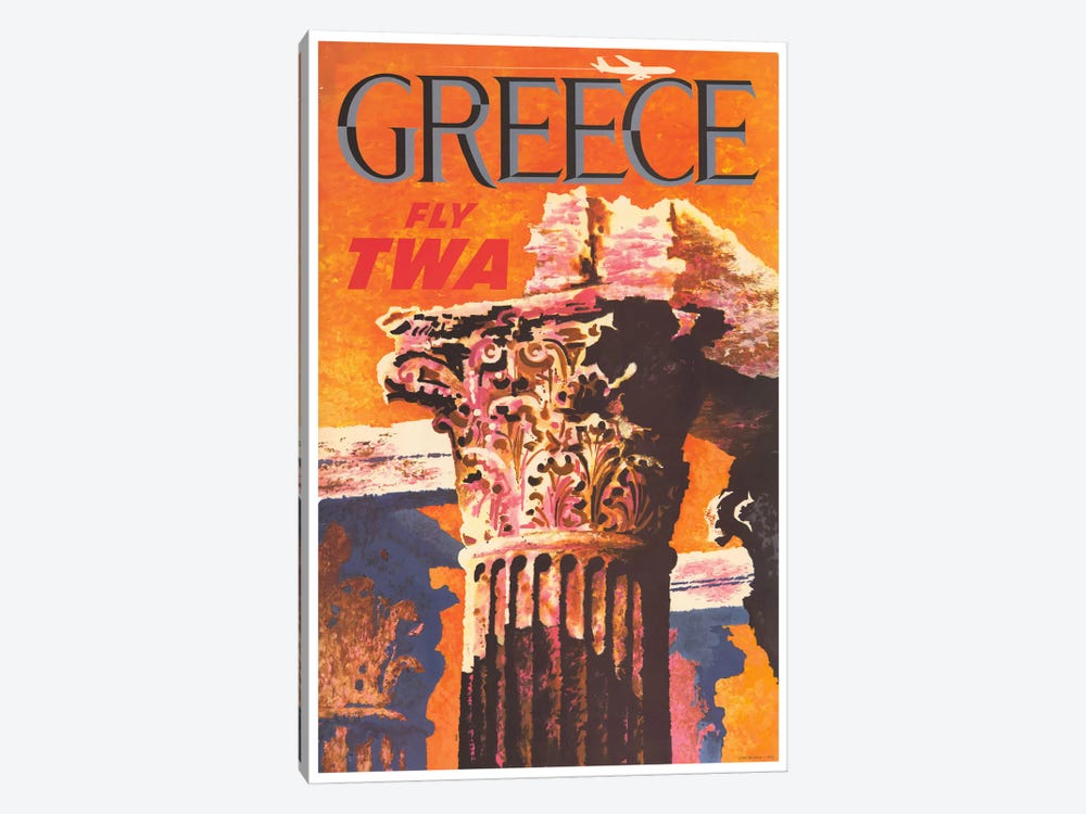 Greece - Fly TWA I by Unknown Artist 1-piece Canvas Artwork