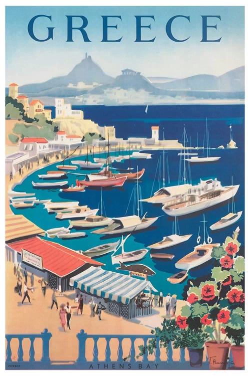 Greece: Athens Bay by Unknown Artist wall art
