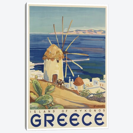 Greece: Island Of Mykonos Canvas Print #LIV119} by Unknown Artist Canvas Artwork