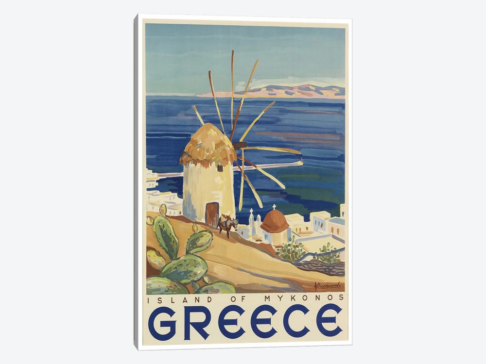 Greece: Island Of Mykonos by Unknown Artist 1-piece Canvas Wall Art