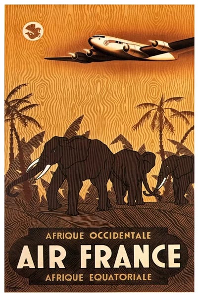 By Air: Air France Afrique Occidentale by Unknown Artist