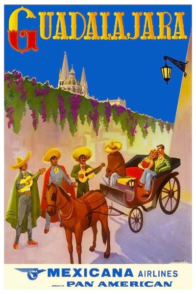 Mexico: Guadalajara - Mexicana Airlines by Unknown Artist