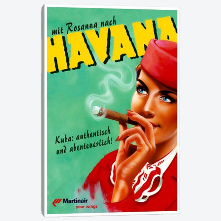 Havana - Martinair Canvas Print #LIV121} by Unknown Artist Canvas Art Print