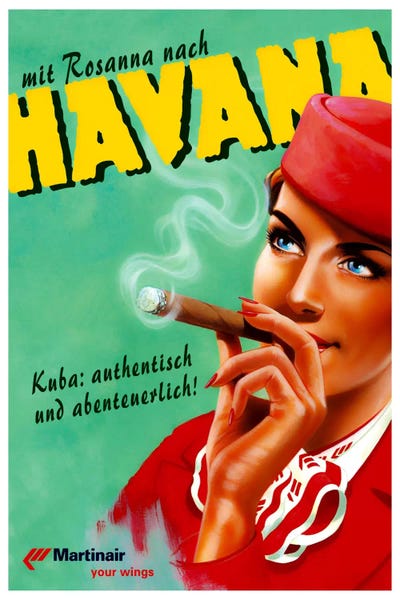 Vintage Travel Posters: Havana - Martinair by Unknown Artist