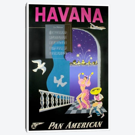 Havana - Pan American Canvas Print #LIV122} by Unknown Artist Art Print