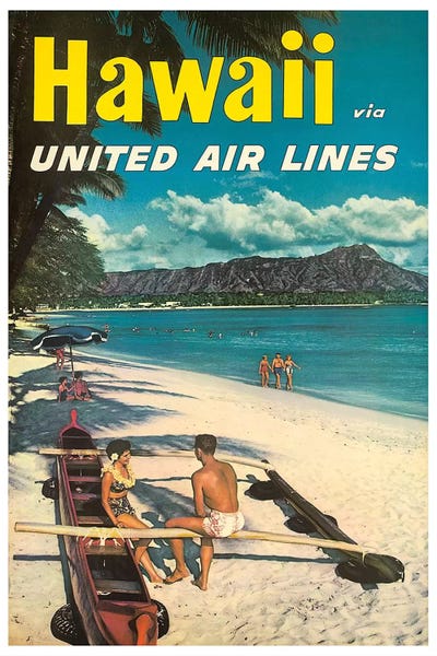 Hawaii: Hawaii - United Airlines by Unknown Artist