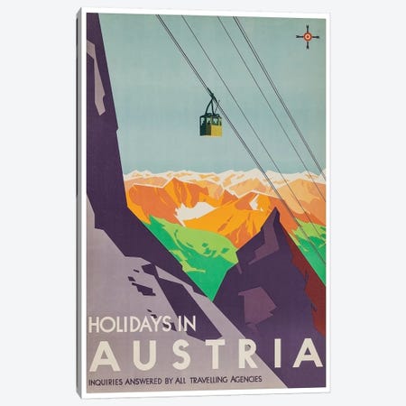 Holidays In Austria: Inquiries Answered By All Travelling Agencies Canvas Print #LIV130} by Unknown Artist Canvas Artwork