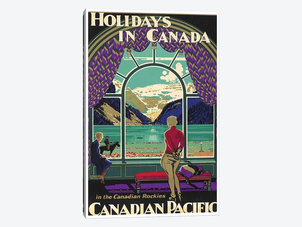 Holidays In Canada - Canadian Pacific by Unknown Artist 1-piece Canvas Wall Art